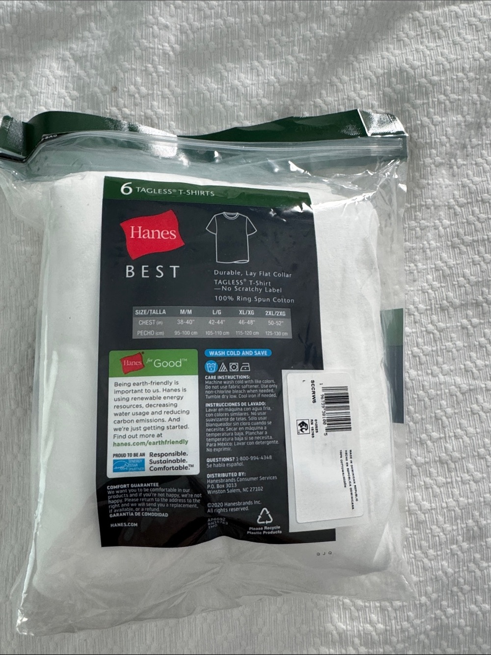 NWT HANES white tshirts - Picture 2 of 2